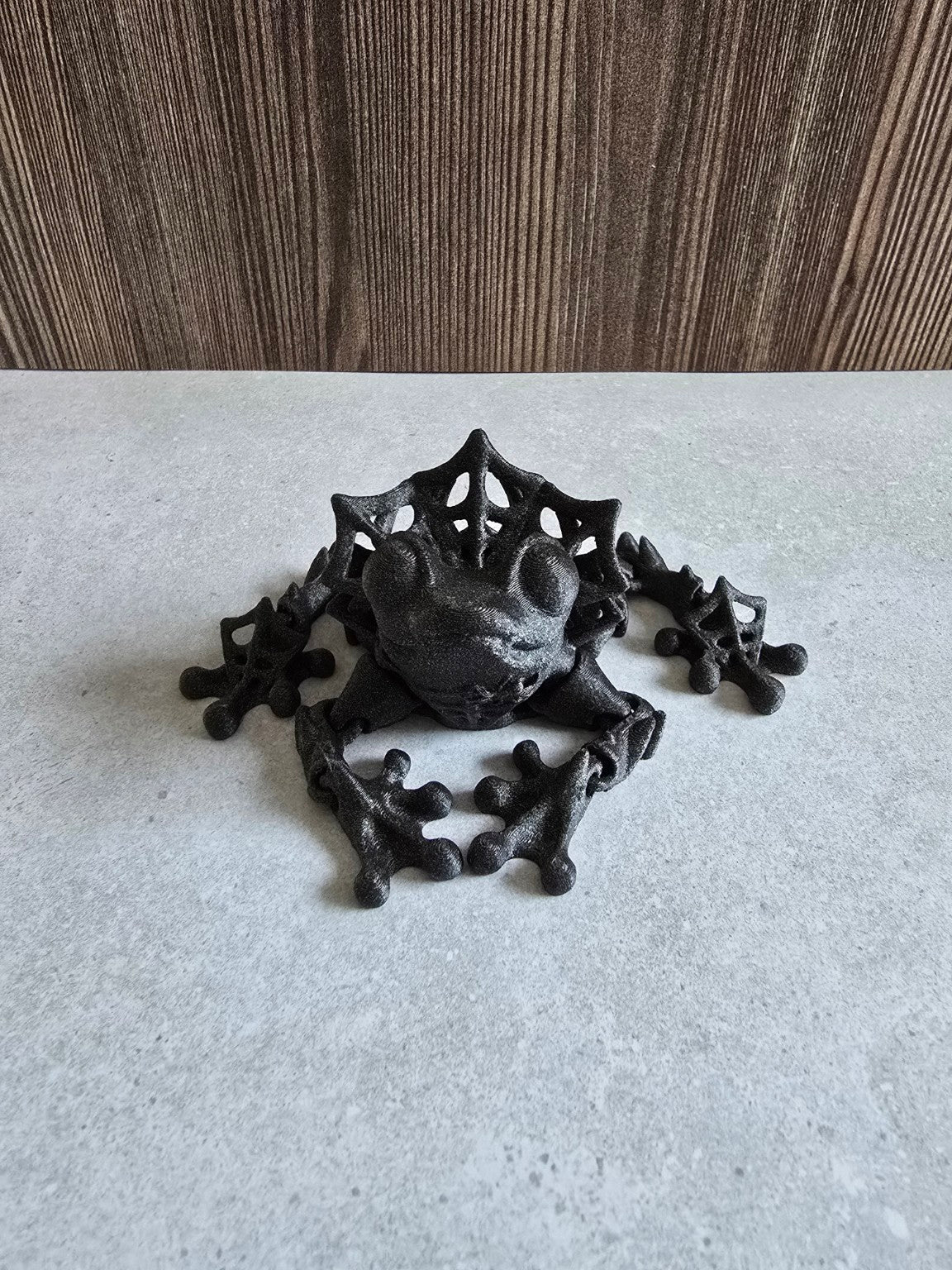 Moonweb Toad glitter black figurine front view